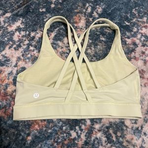 Lululemon size 6 sports bra! Pastel yellow! LIKE NEW!